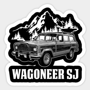 Jeep Wagoneer SJ series jeep car name Sticker